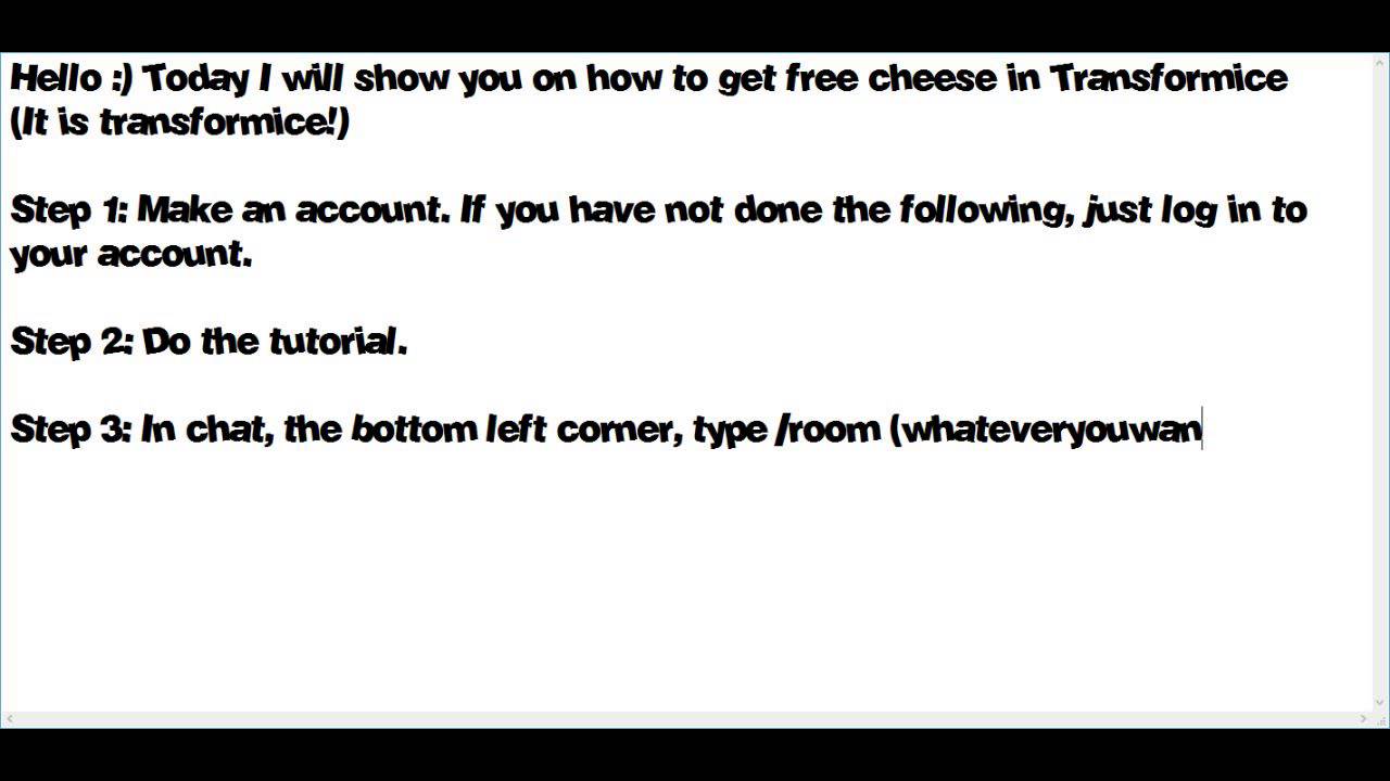 How To Get Free Cheese {Transformice}