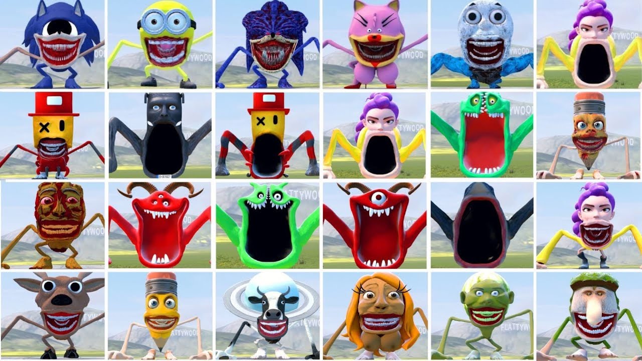 WHO IS THE STRONGEST FROM ALL SHIN SONIC TAPES FAMILY VS SEA EATER FAMILY in Garry's Mod!