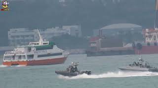 香港警察 快速應變小艇 三隻小艇一齊執行任務 MVI 2346