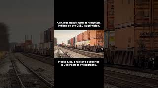 CSX I028 heads north at Princeton, Indiana on the CE&D Subdivision.