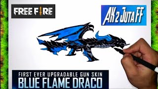 Ak 2 Juta ff-Cara Menggambar Evo Gun AK Blue Flame Draco Free fire