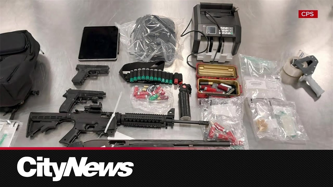 68 charges laid after police seize guns, drugs in NE Calgary - YouTube