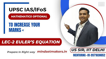 Lecture-2:Fluid  : Euler Equation of Motion: UPSC Mathematics Optional IAS IFoS PCS|| Full Chapter