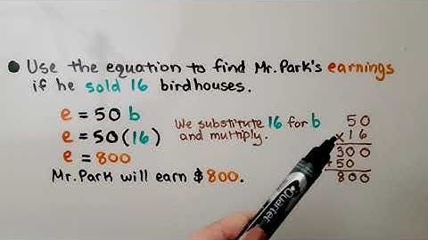 6th Grade Math 12.3a, Writing an Equation to Represent a Real-World Relationship