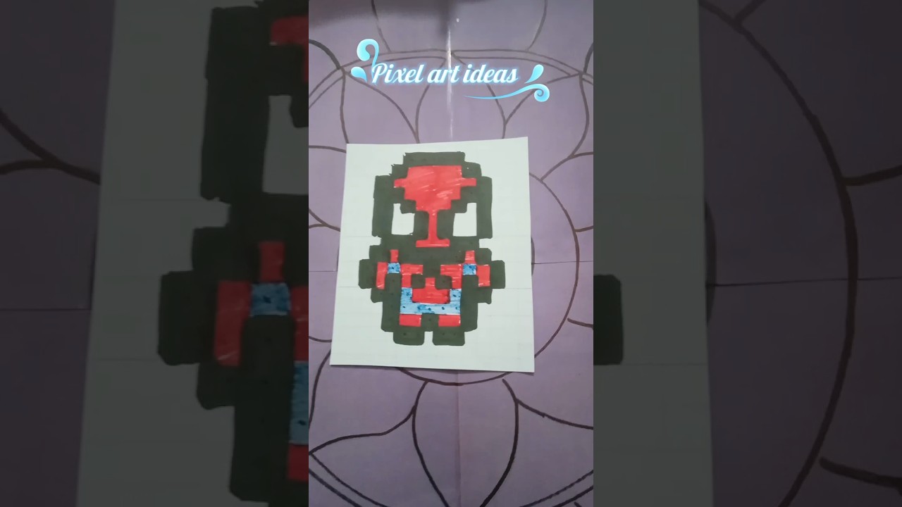 Spider man pixel art ideas 
