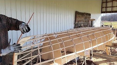 Geodesic Airolite Skin-on-frame canoe build part 2