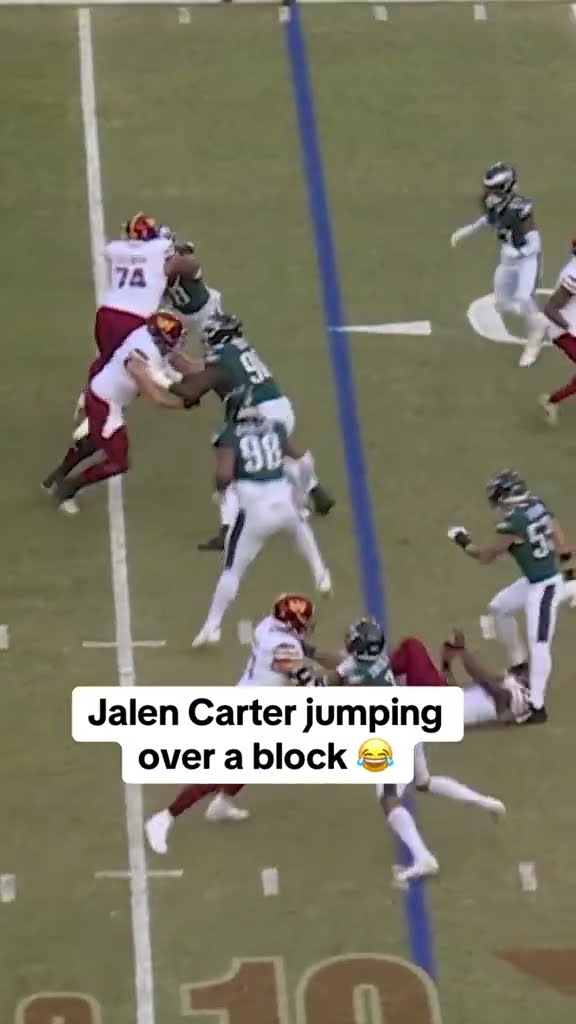 how athletic is this guy ? #jalencarter #philadelphia #eagles #nfl #nflplayoffs