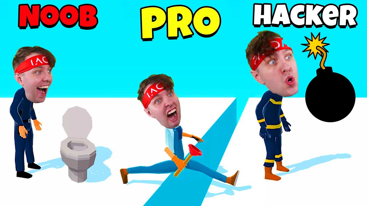 NOOB vs PRO vs HACKER i FAIL WALKS (SJUKT kul mobilspel)