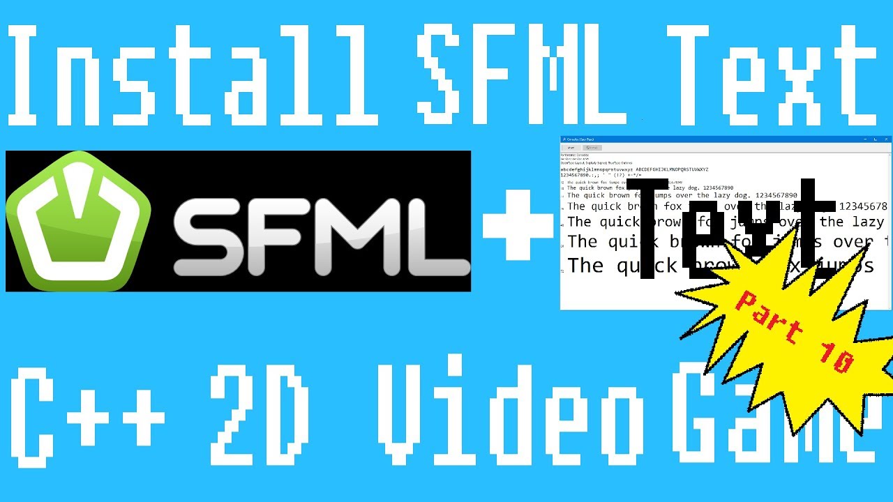 SFML C++. SFML. SFML sdl2. SFML event. Text install