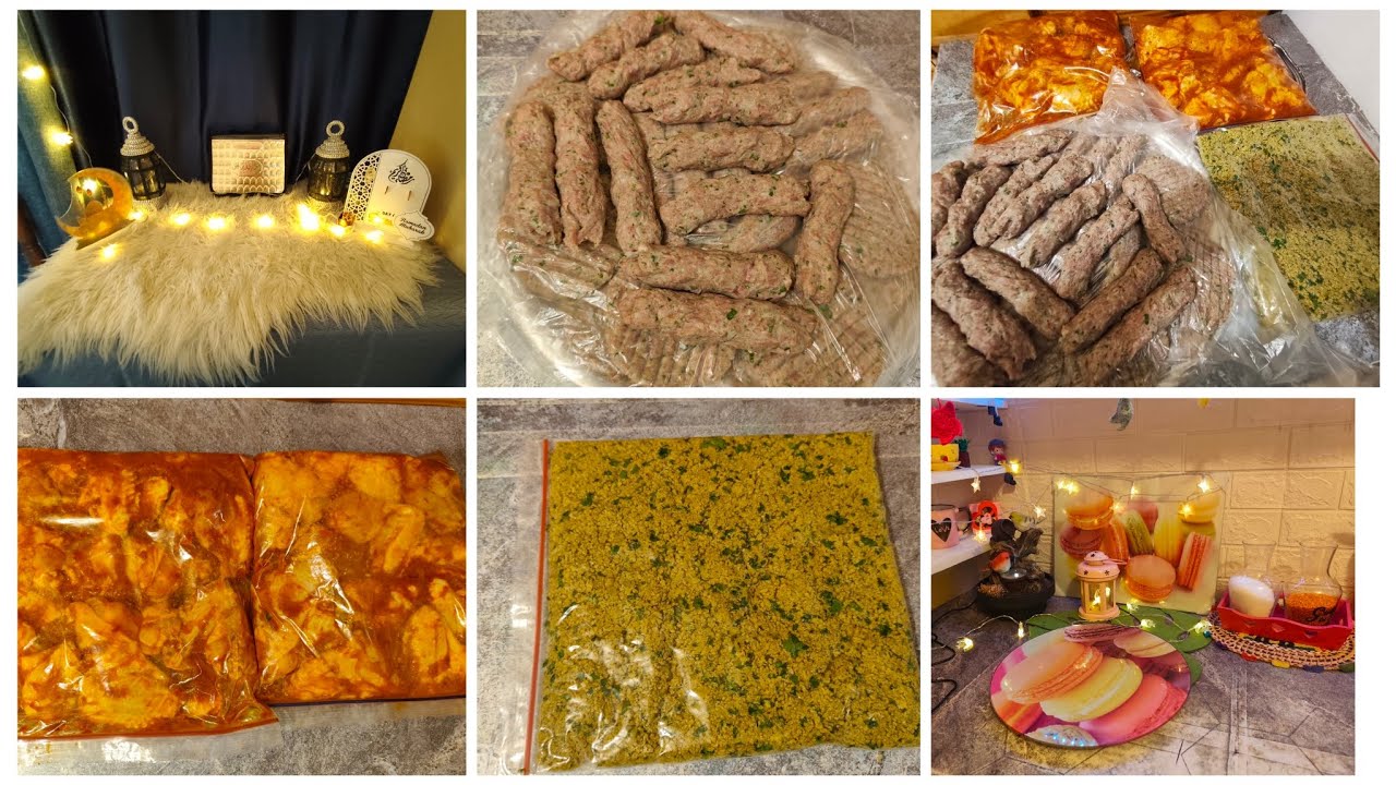 #تفريزات_قبل_شهر_رمضان_المبارك_كباب هبركر تتبيلة الاجنحه حشو كبه#رمضان_كريم