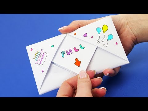 DIY Pull Tab Origami With Pinkie Pie From My Little Pony | Letter Folding Origami