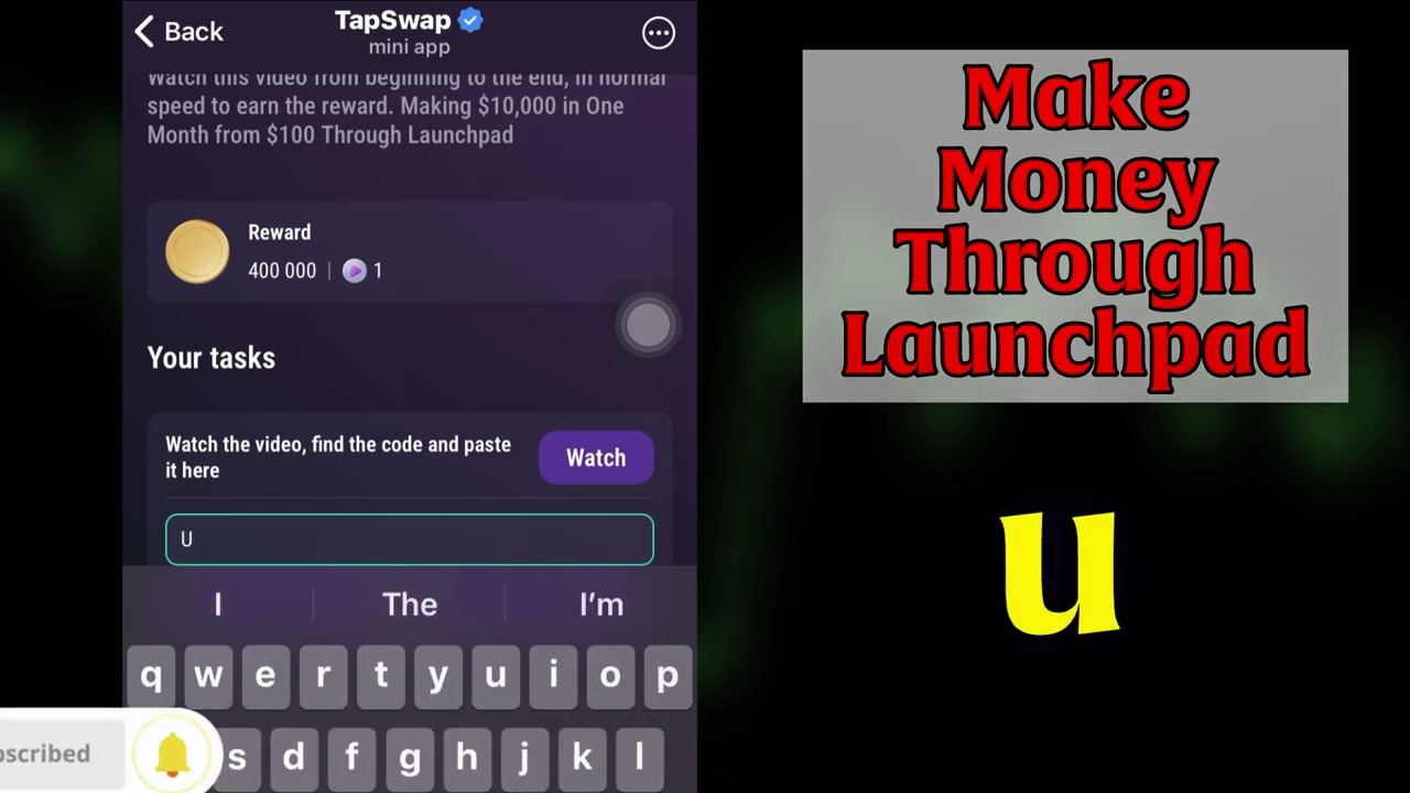 Make Money Through Launchpad | Tapswap Code |Making $10,000 in One Month from $100 Through Launchpad