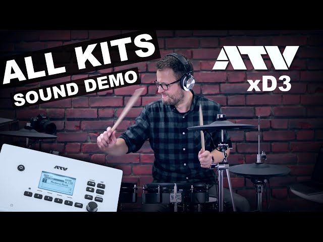 ATV xD3 electronic drum sound module All Kits demo on EXS-3CY kit