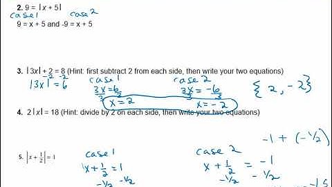 Algebra 1.5: Solving Absolute Value Equations Lesson Video