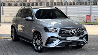 New 2025 Mercedes-Benz Gle450 High-Tech Silver Exterior & Leather Black Interior