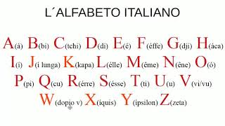 O ALFABETO ITALIANO E A PRONÚNCIA DAS LETRAS