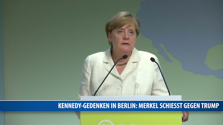 Kennedy-Gedenken in Berlin: Merkel schießt gegen Trump