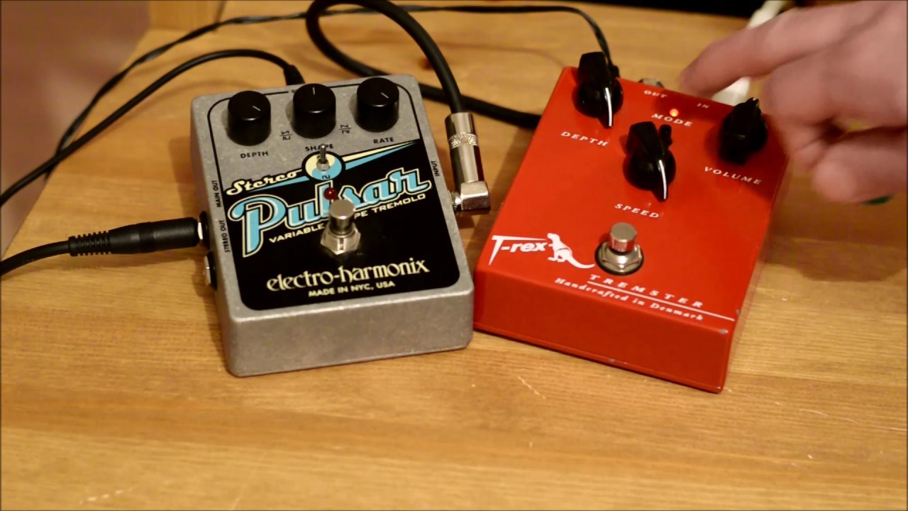 EHX Stereo Pulsar VS T-Rex Tremster