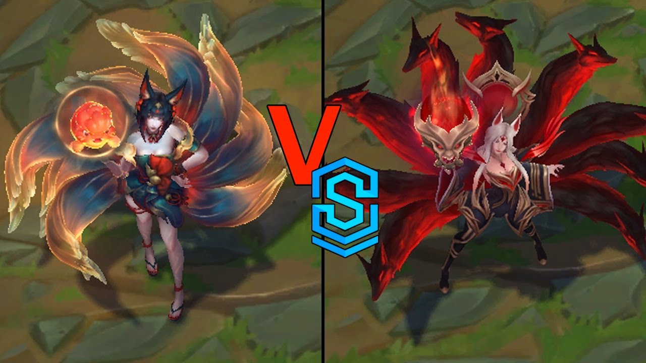 After Hours Spirit Blossom Springs Ahri VS Immortalized Legend Ahri ...