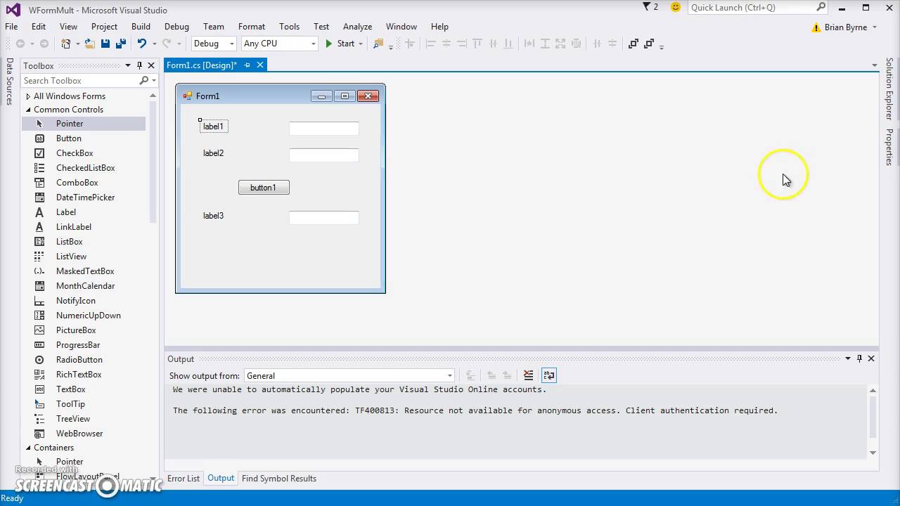 Create a Windows Forms app with C# - Visual Studio (Windows)
