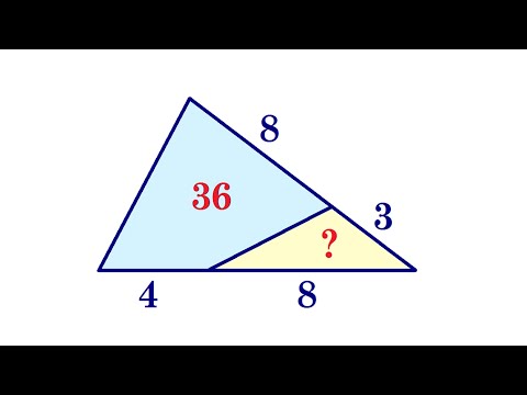 Найдите площадь треугольника на рисунке, если площадь четырёхугольника равна 36 ★ Как решать?
