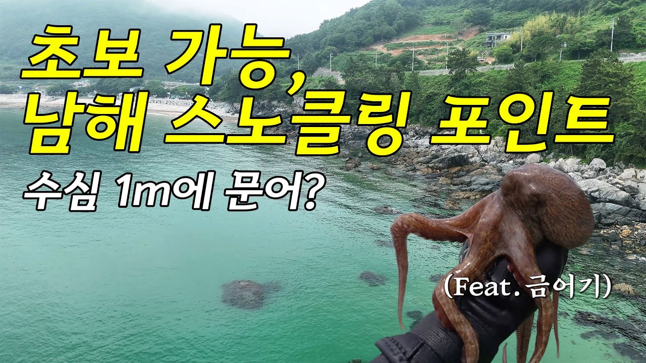 언니네 산지직송 촬영지 남해 천하몽돌 해수욕장 스노클링 포인트 인생 처음 문어와 스노클링을 했어요 #남해여행 #남해바다 #스노클링