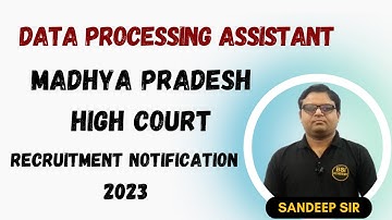 Data Processing Assistant Exam 2023 Recruitment Notification By High Court of Madhya Pradesh