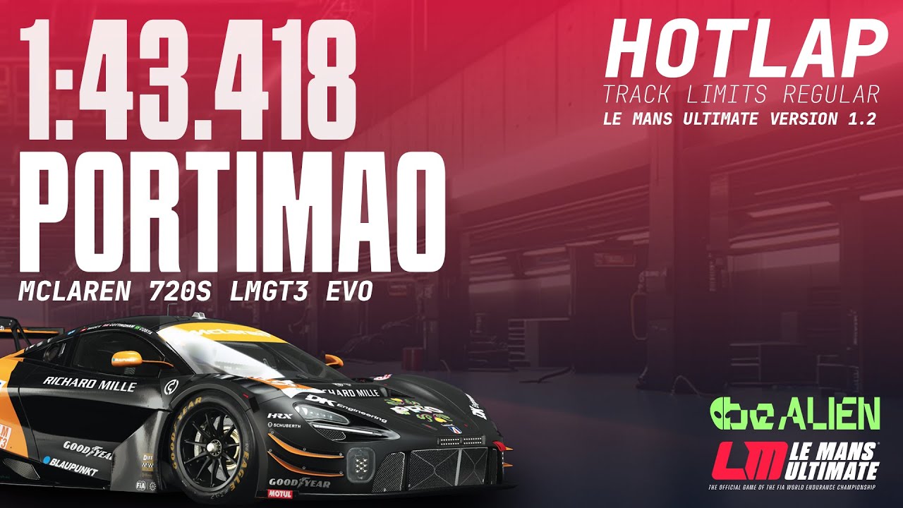 Le Mans Ultimate Hotlap: Mclaren 720s LMGT3 @ Portimao (1.2.1)