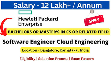 HPE Off Campus Drive freshers 2021/2022/2023 Graduate Software engineer Salary 12 LPA+ #freshersjobs