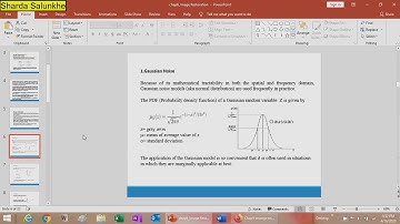 Image Restoration part1 noise model
