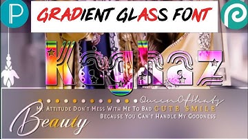 How To Make Creative Gradient Glass Font In Photopea App in Mobile Urdu And Hindi Tutorial|