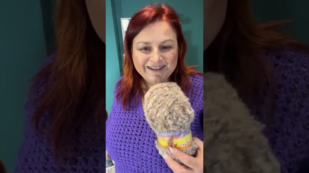 Συναρμολόγηση τσάντα με γουνακι και με μπουκλε νήμα