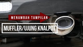 Pipa Ekor Ujung Knalpot Modif Mobil Racing Dua Lubang