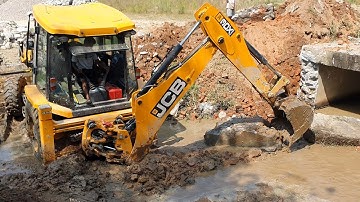 JCB 3DX SUPER ECOXCELLENCE Backhoe Digging For Bridge Foundation Construction - JCB Earth Movers