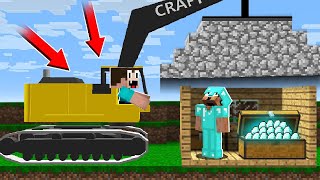 NOOB FOUND THE BEST WAY TO STEAL DIAMONDS FORM PRO! in Minecraft Noob vs Pro