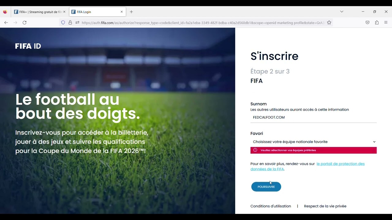 Comment REGARDER en DIRECT WEB TV (FIFA+) les matchs de nos U17 CAGOUS -  YouTube