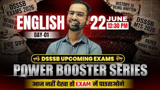 ENGLISH | Day-01 | POWER BOOSTER SERIES🔥| Subject-Wise | DSSSB Upcoming PYQ's 2026 | Amit Sir