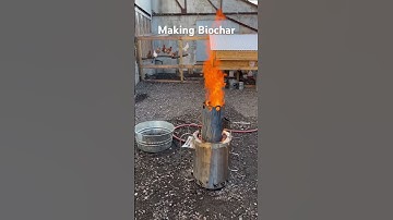Biochar production #gardening #chickens