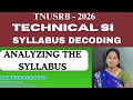 TNUSRB TECHNICALSI syllabus decoding #tnusrb#technicalsi#ece#cse#it#practice #stretegy#classes#test