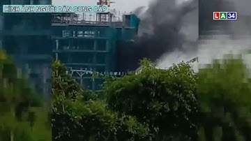 Xảy ra vụ cháy tòa nhà VNPT đang thi công | LONG AN TV