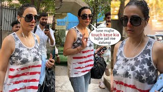 Preity Zinta got Angry and Fights with A Men who Touched and Pushed her badly At a Saloon!