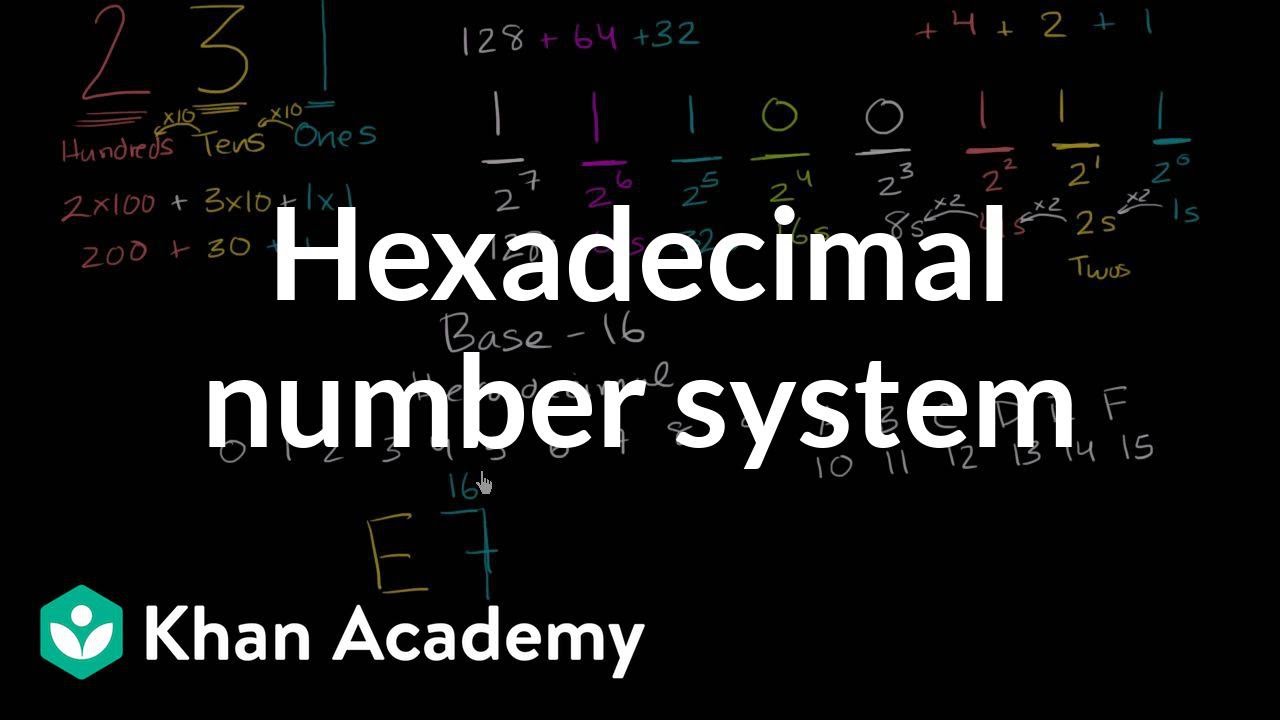 Hexadecimal number system | Applying mathematical reasoning | Pre-Algebra | Khan Academy