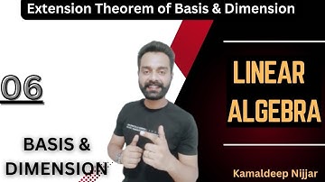 6. Extension theorem of vector space I Extension theorem of basis | #extensiontheorem