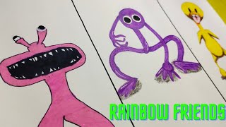 how to DRAW YELLOW from RAINBOW FRIENDS CHAPTER 2 😱 DRAWING YELLOW RAINBOW  FRIENDS CHAPTER 2 