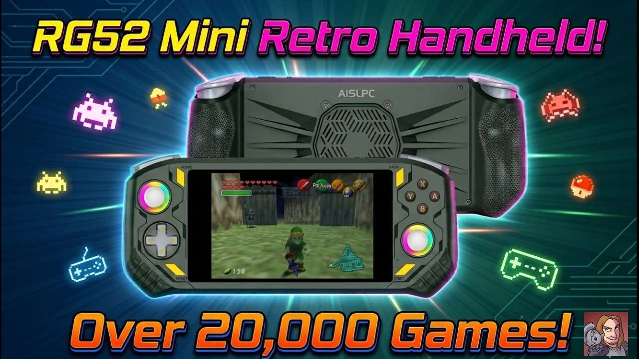 RG52 Mini Retro Handheld Console (By AISLPC){Nintendo, Sega, Atari, PCEngine, Dreamcast, N64, ect)
