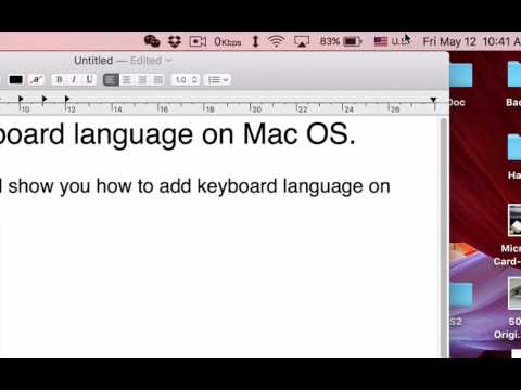How to add keyboard language on Mac OS