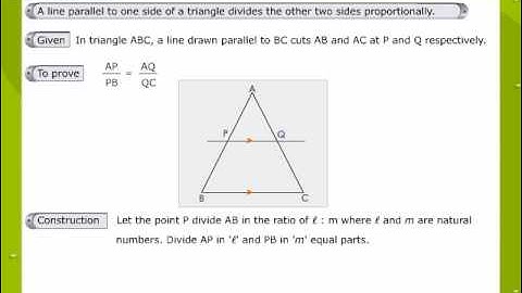 Basic Proportionality Theorem