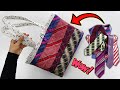 SUPER IDEA! RECYCLING OLD TIE / Bag Making With Old Tie / Awesome Old Cloth Reuse Ideas / DIY