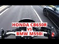 Honda CB650R vs BMW M550i | Short Winter Ride