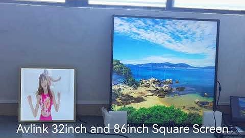 32inch and 86inch square LCD monitor stretch screen AVLink digital signage advertising player Alice